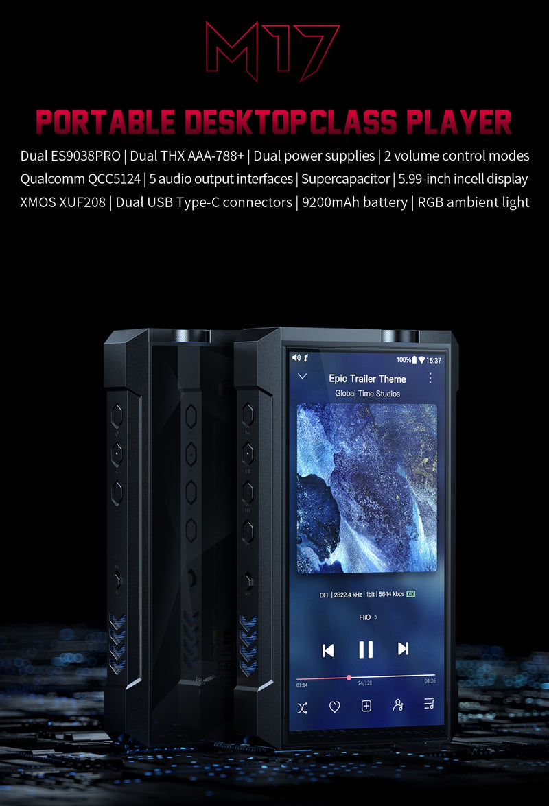 Apos Audio FiiO DAP (Digital Audio Player) FiiO M17 Portable Player