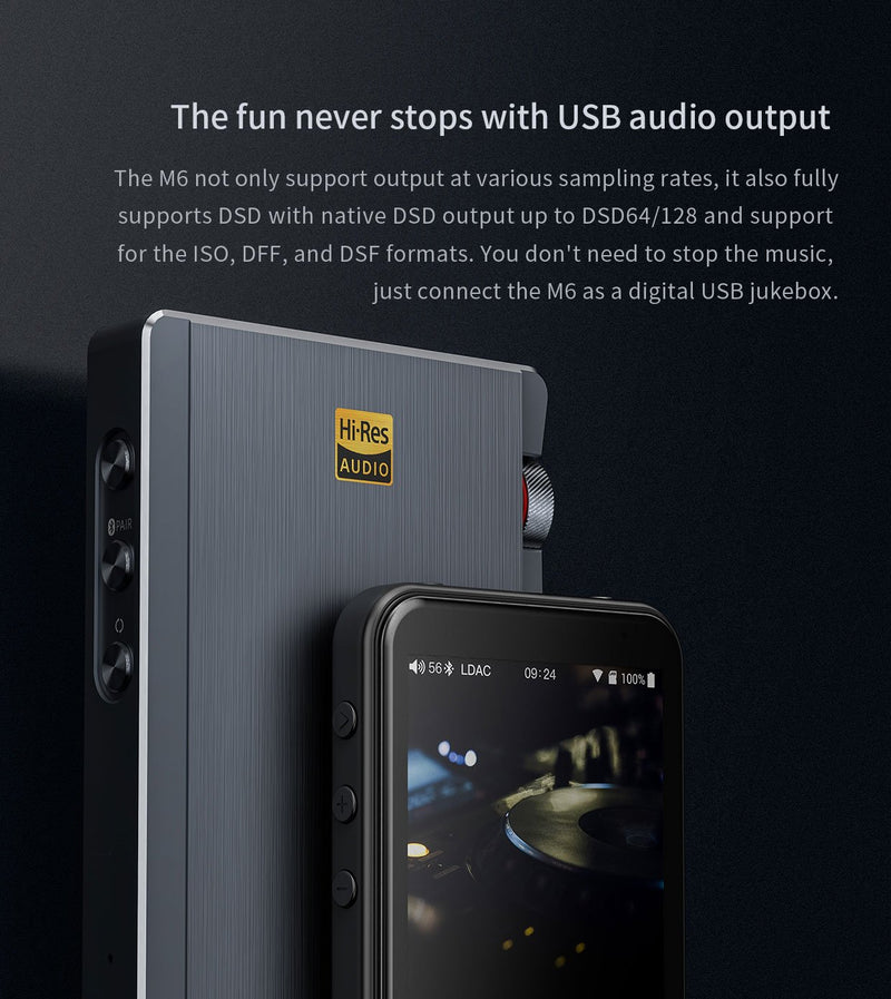 Apos Audio FiiO DAP (Digital Audio Player) FiiO M6 Portable High-Resolution Lossless Music Player