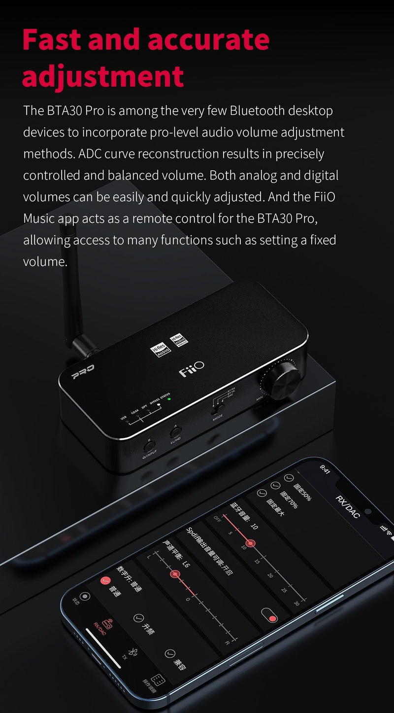 Apos Audio FiiO Headphone DAC/Amp FiiO BTA30 Pro Hi-Fi Bluetooth Transceiver (Apos Certified)