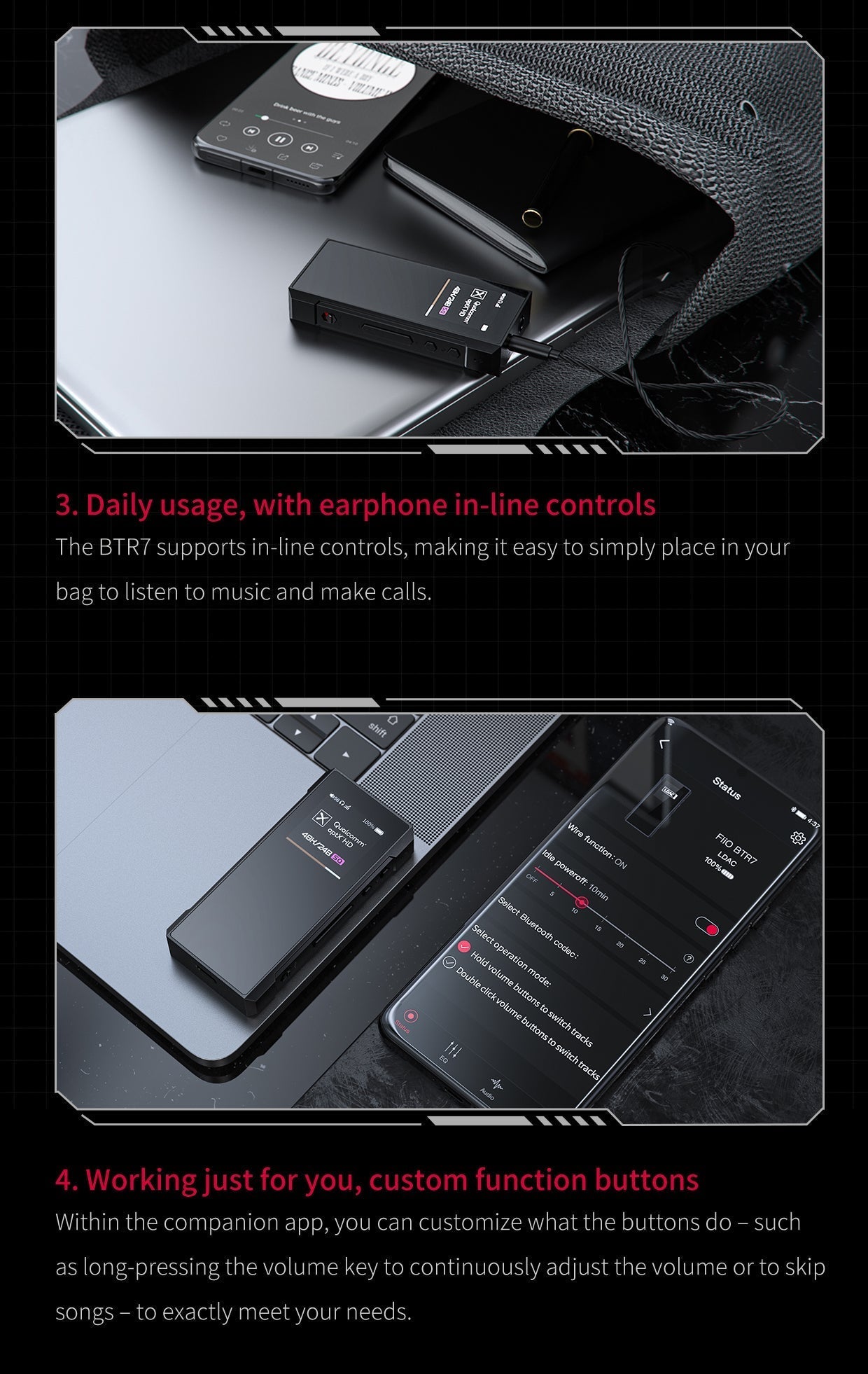 Apos Audio FiiO Headphone DAC/Amp FiiO BTR7 Portable Hi-Fi Bluetooth DAC/Amp (Apos Certified)
