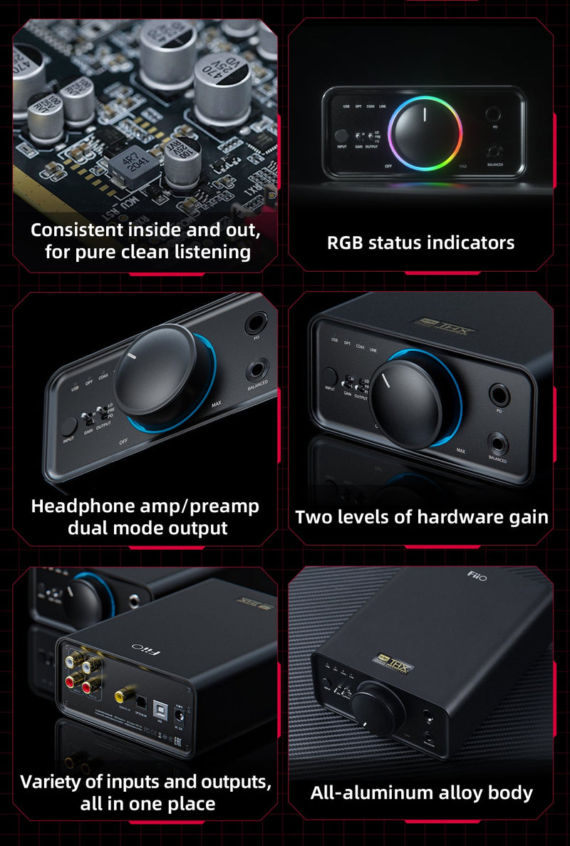 FiiO K7 Desktop USB DAC and Headphone Amplifier (Black) K7 B&H
