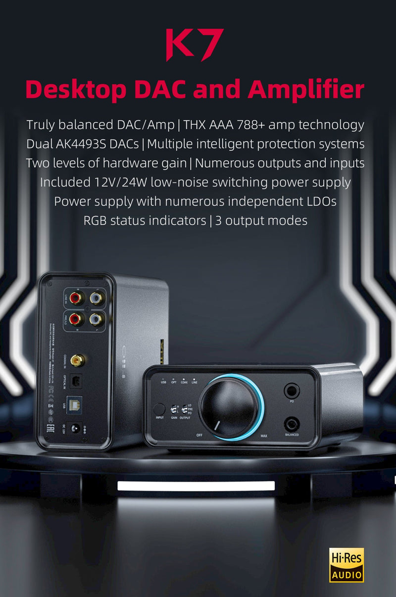 Fiio K7 DESKTOP DAC HEADPHONE AMPLIFIER | ochge.org