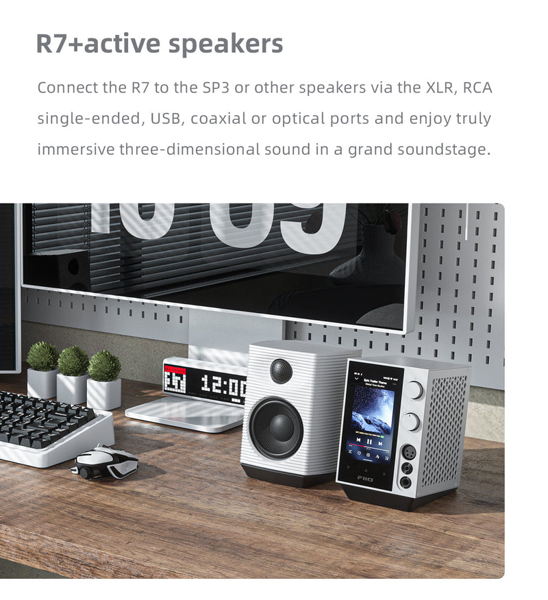 FiiO R7 Desktop HIFI Center/Transmitter/Streamer/Decoder/Amp/Pre-amp A ...