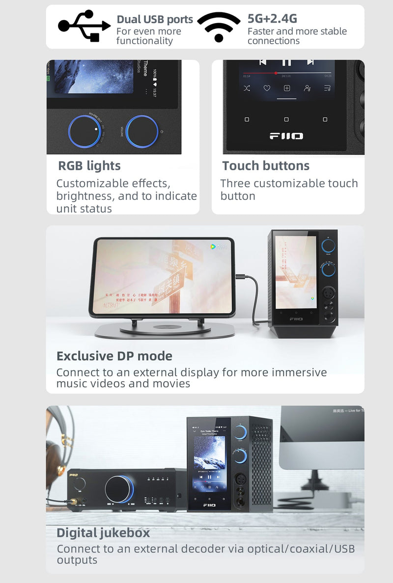 FiiO R7 Desktop Streaming Player y DAC/Amp : : Electrónica
