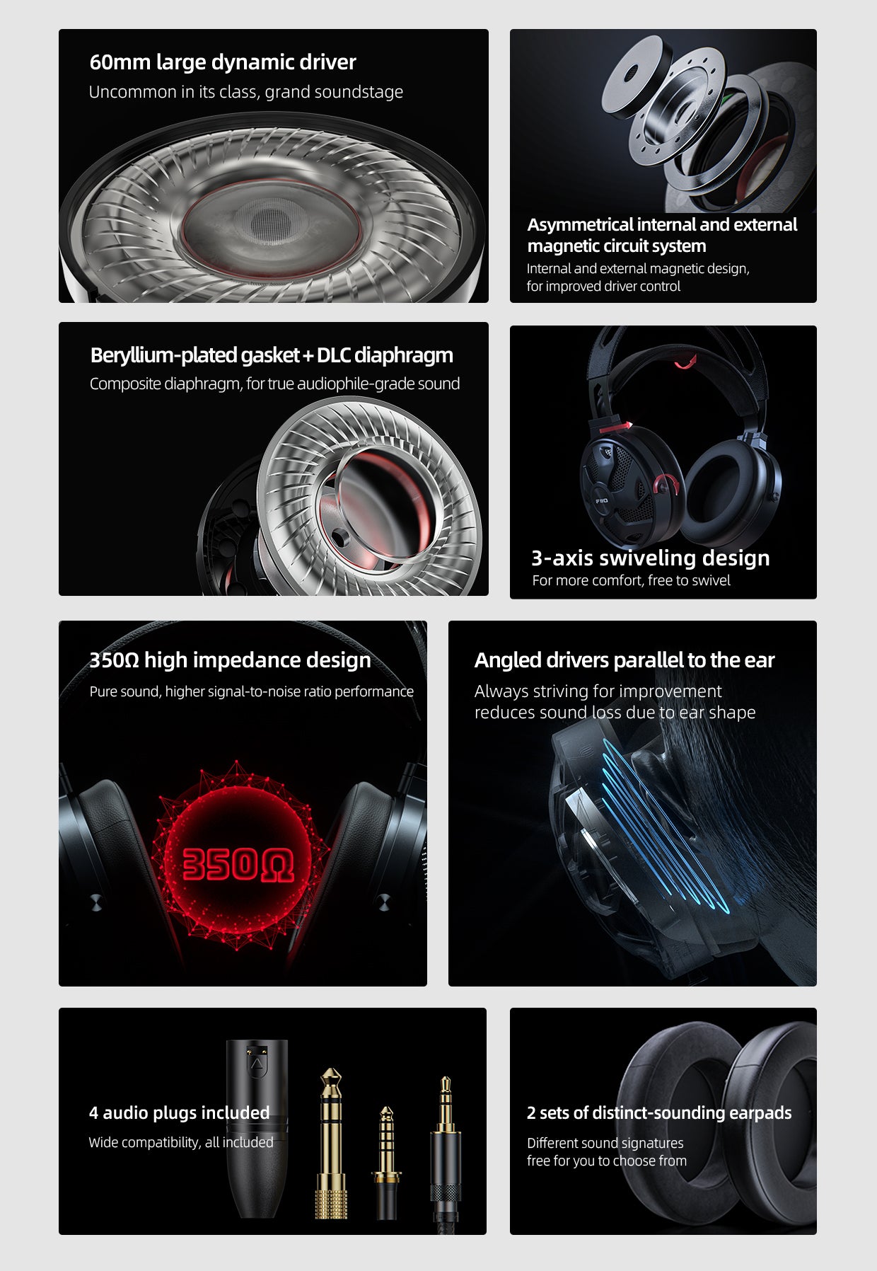 FiiO FT3 Large Dynamic Over-Ear Headphones – Apos Audio