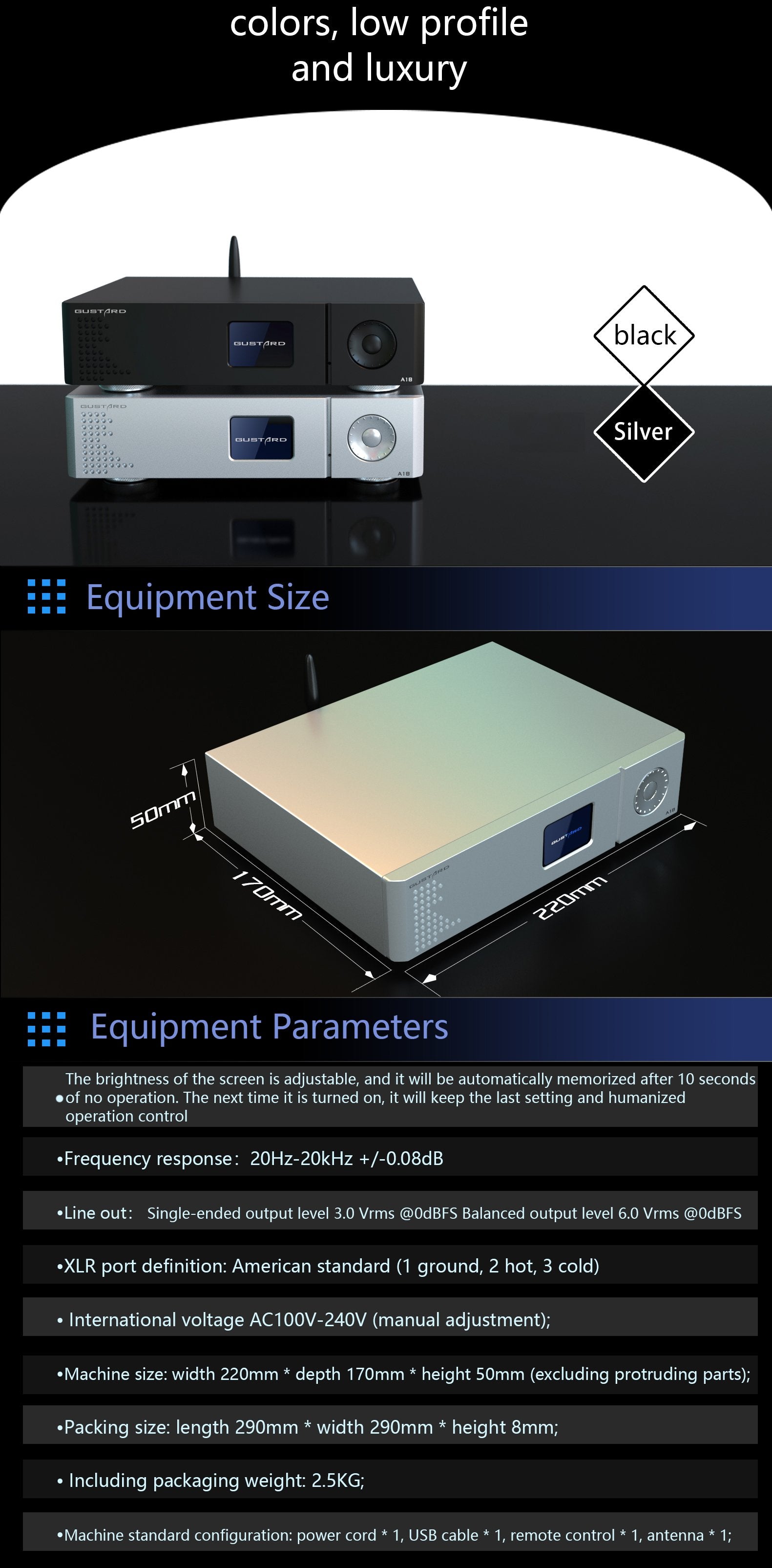 Apos Audio Gustard DAC (Digital-to-Analog Converter) Gustard A18 DAC (Digital-to-Analog Converter)