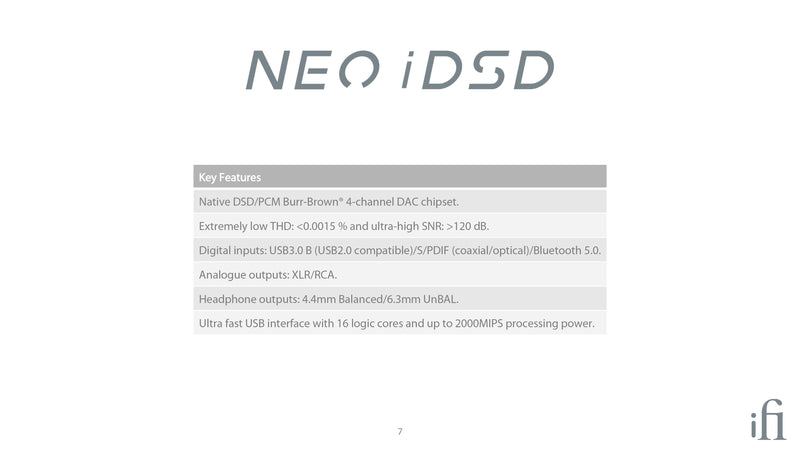 Apos Audio iFi Headphone DAC/Amp iFi NEO iDSD (Apos Certified)