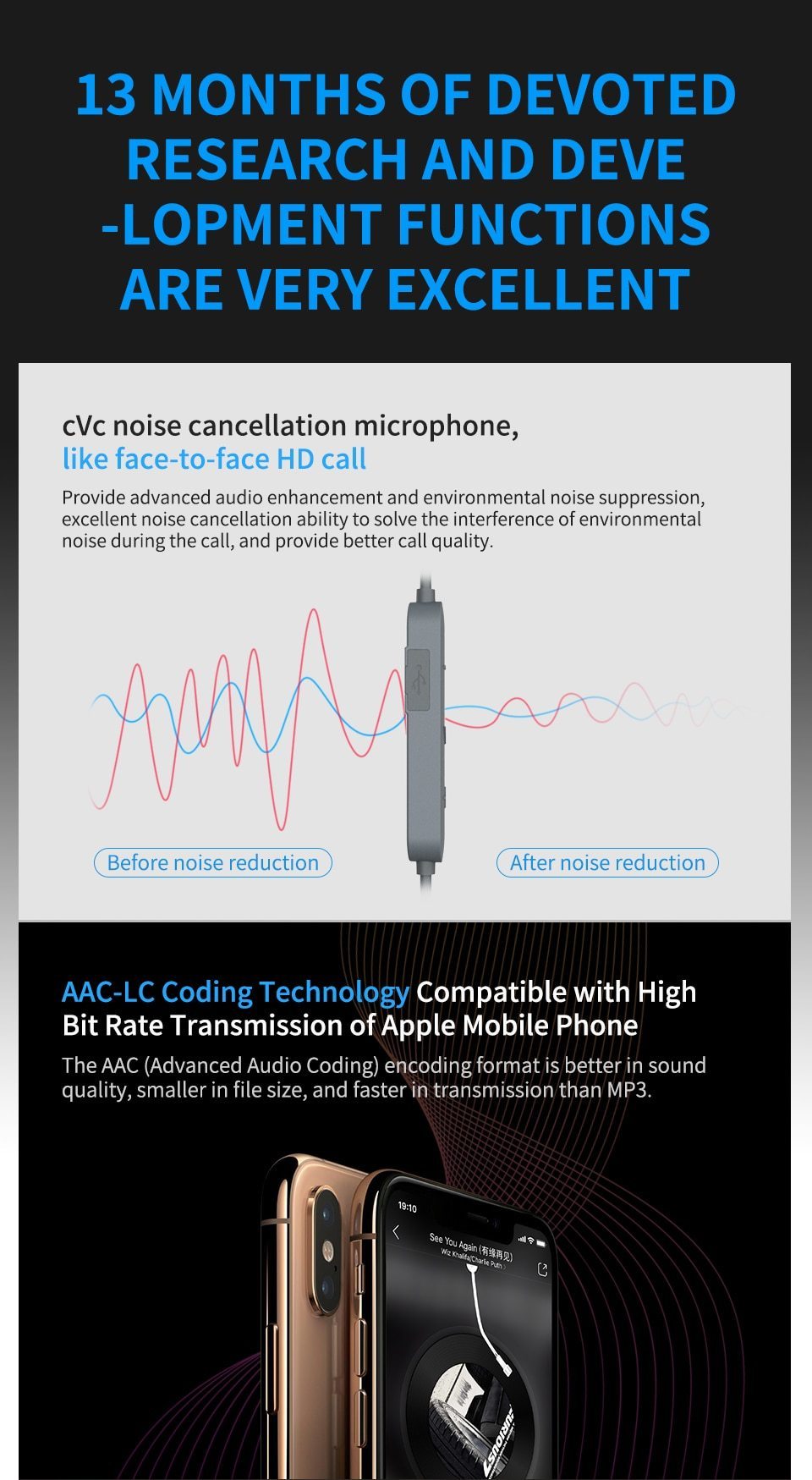 Apos Audio KZ Cable KZ aptX HD CSR8675 Bluetooth Cable