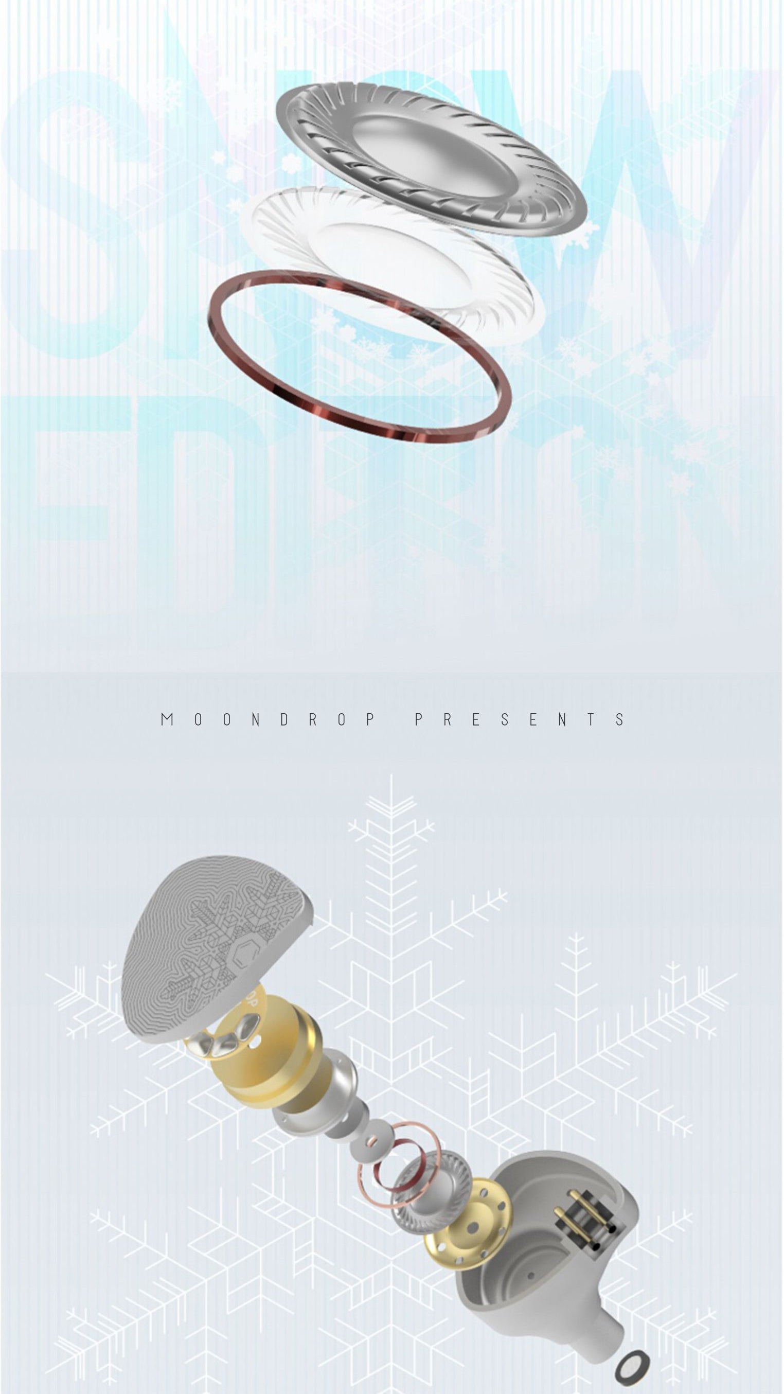 Apos Audio Moondrop Earphone / In-Ear Monitor (IEM) Moondrop Aria Snow IEMs (Apos Certified)