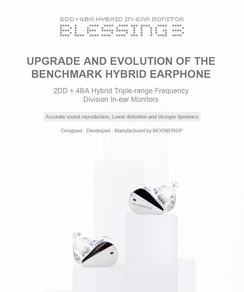 Apos Audio Moondrop Earphone / In-Ear Monitor (IEM) Moondrop Blessing 3 In-Ear Monitor (IEM) Hybrid Earphones