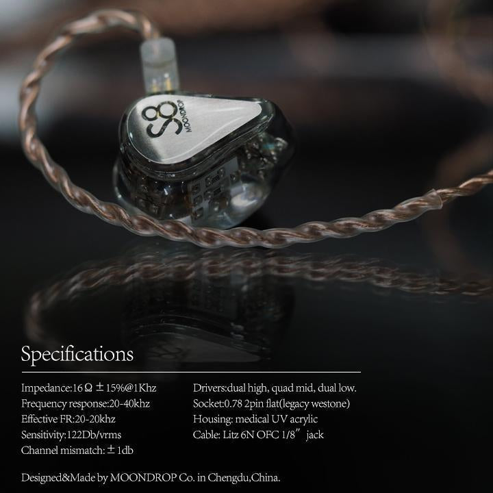 Apos Audio Moondrop Earphone / In-Ear Monitor (IEM) Moondrop S8 IEM (Apos Certified)