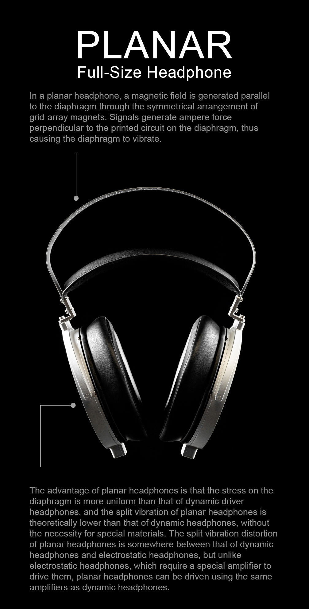 Apos Audio Moondrop Earphone / In-Ear Monitor (IEM) Moondrop Venus Flagship Full-Size Planar Magnetic Headphone
