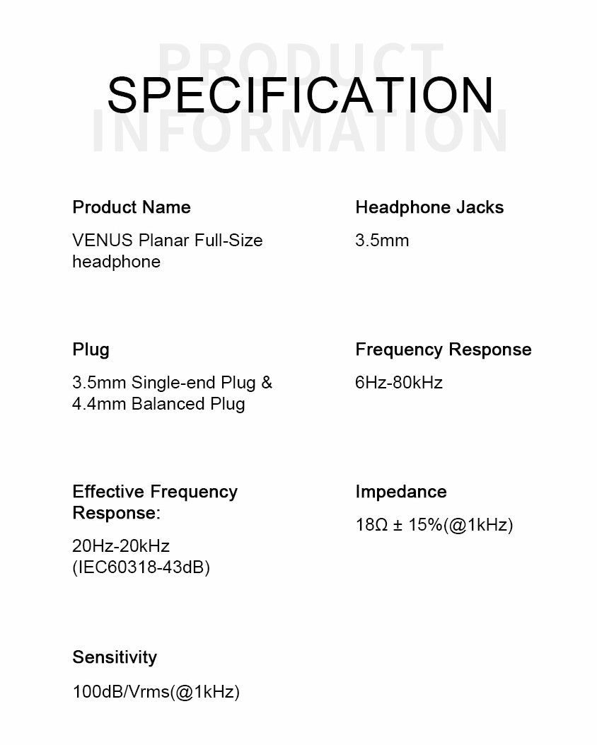 Apos Audio Moondrop Earphone / In-Ear Monitor (IEM) Moondrop Venus Flagship Full-Size Planar Magnetic Headphone