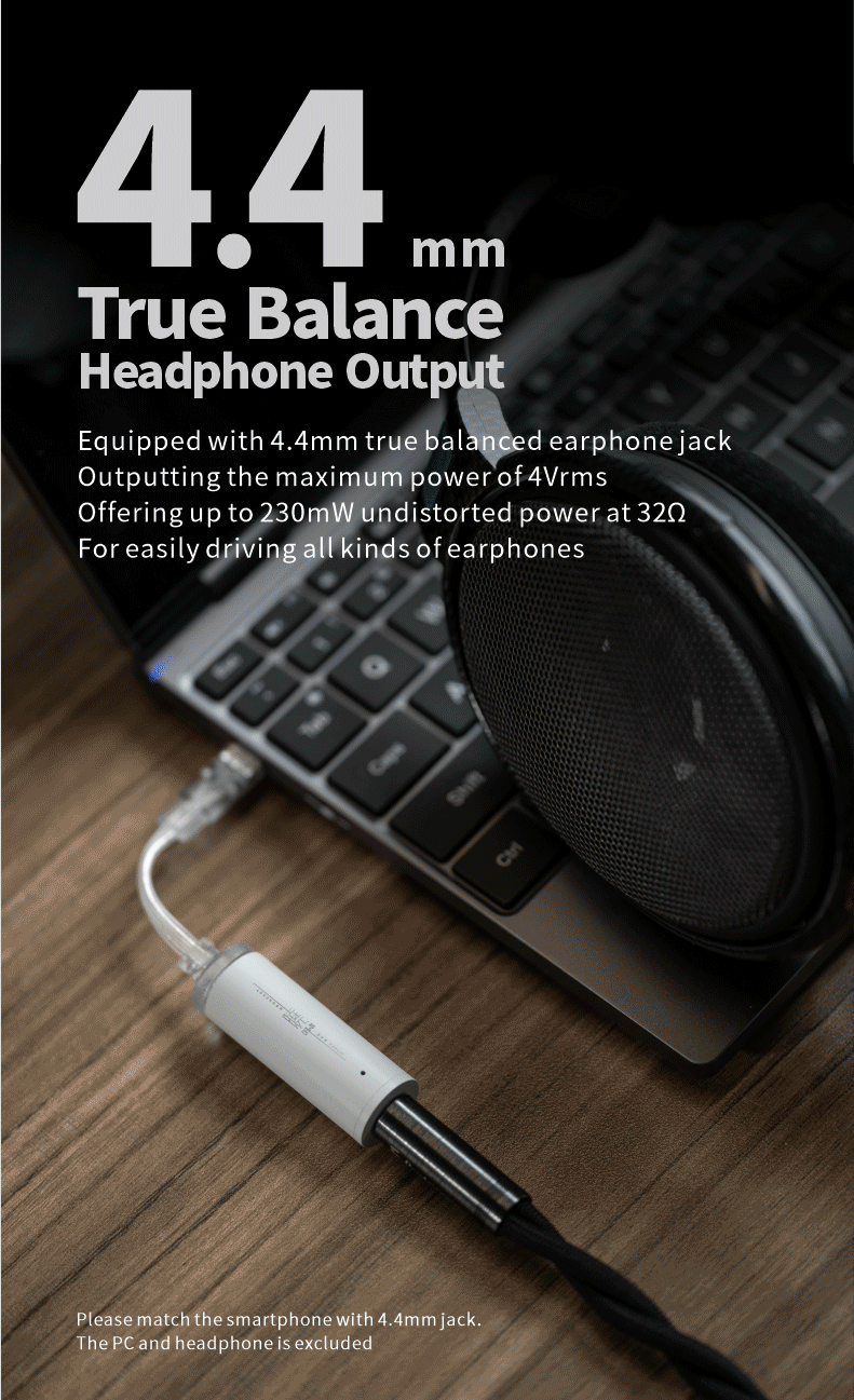 Apos Audio Moondrop Headphone DAC/Amp Moondrop DAWN 4.4mm Full Balanced Mini USB DAC/Amp (Apos Certified)