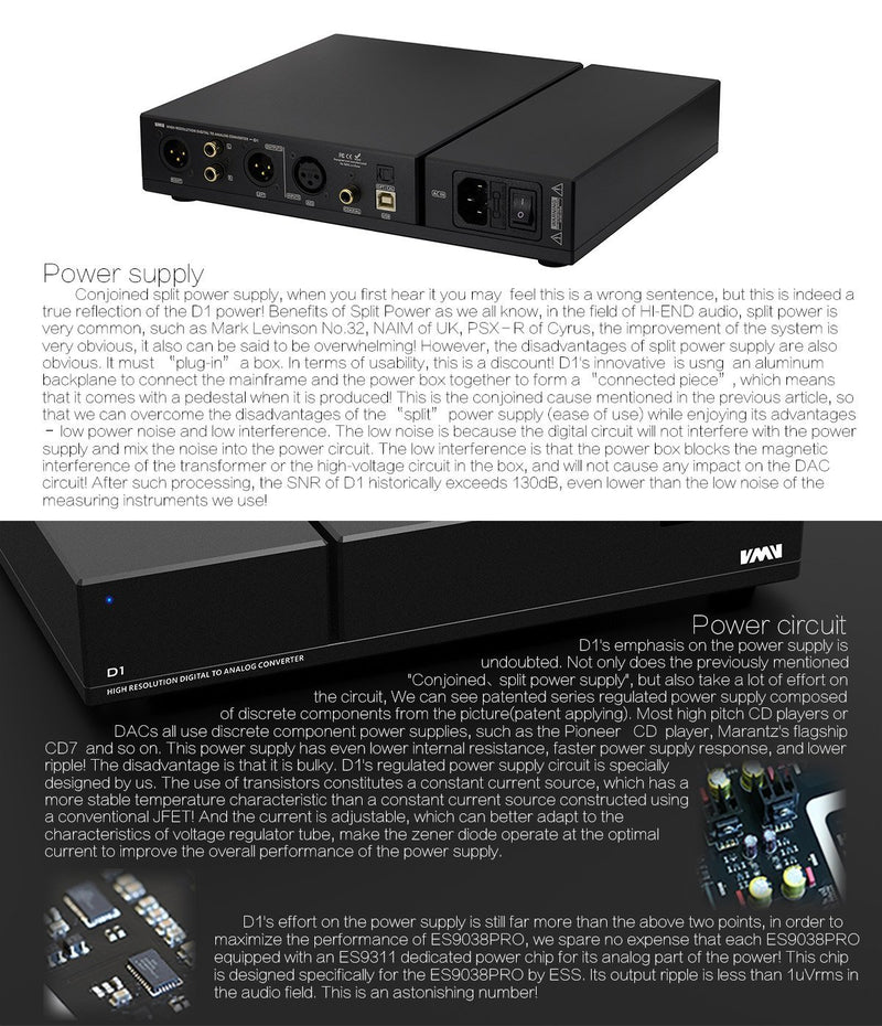 Apos Audio S.M.S.L | 双木三林 DAC (Digital-to-Analog Converter) SMSL VMV D1 DAC (Digital-to-Analog Converter)