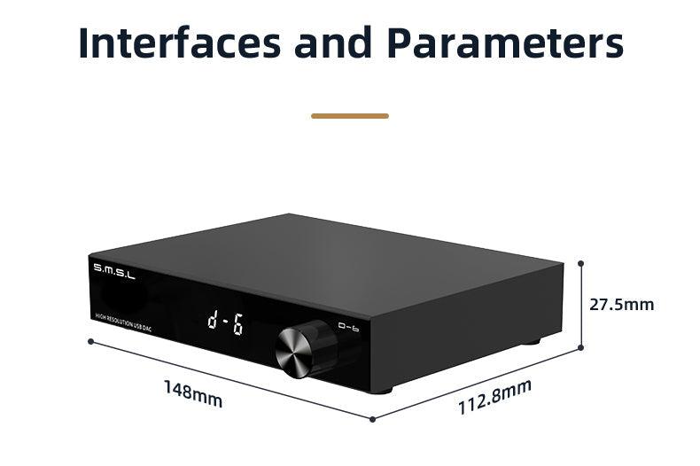 Apos Audio SMSL DAC (Digital-to-Analog Converter) SMSL D-6 DAC (Apos Certified)