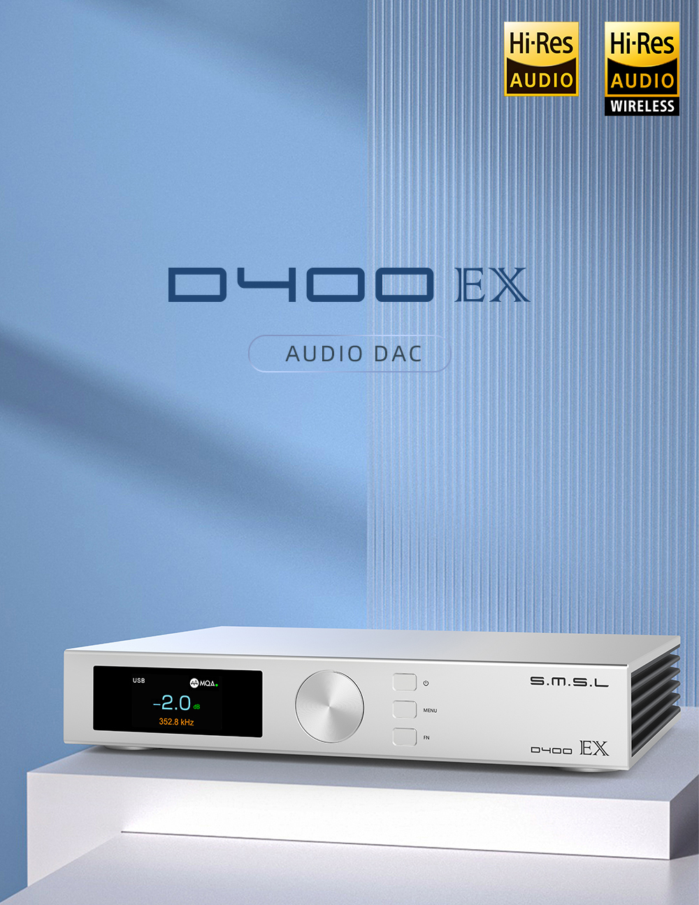 Apos Audio SMSL DAC (Digital-to-Analog Converter) SMSL D400EX Desktop DAC