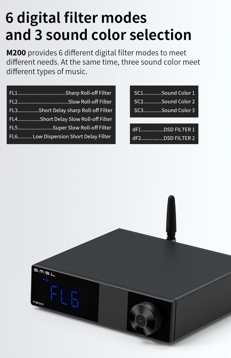 Apos Audio SMSL DAC (Digital-to-Analog Converter) SMSL M200 DAC (Digital-to-Analog Converter)