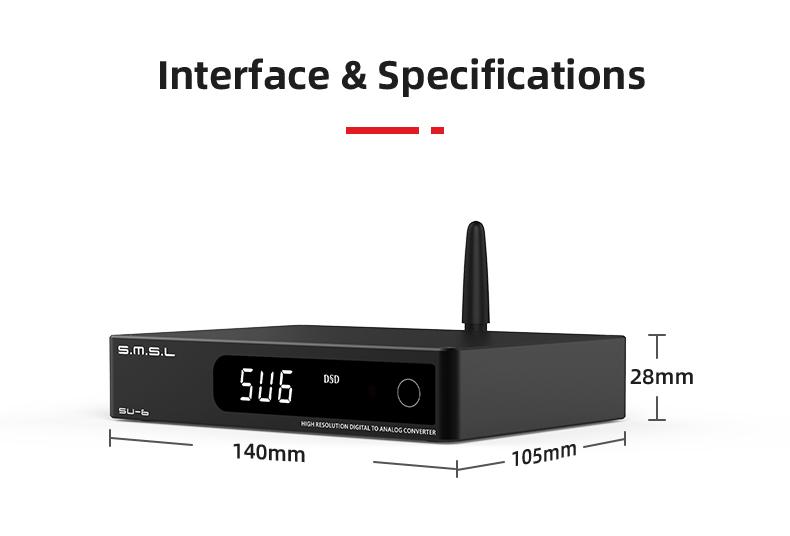 Apos Audio SMSL DAC (Digital-to-Analog Converter) SMSL SU-6 Mini Desktop DAC