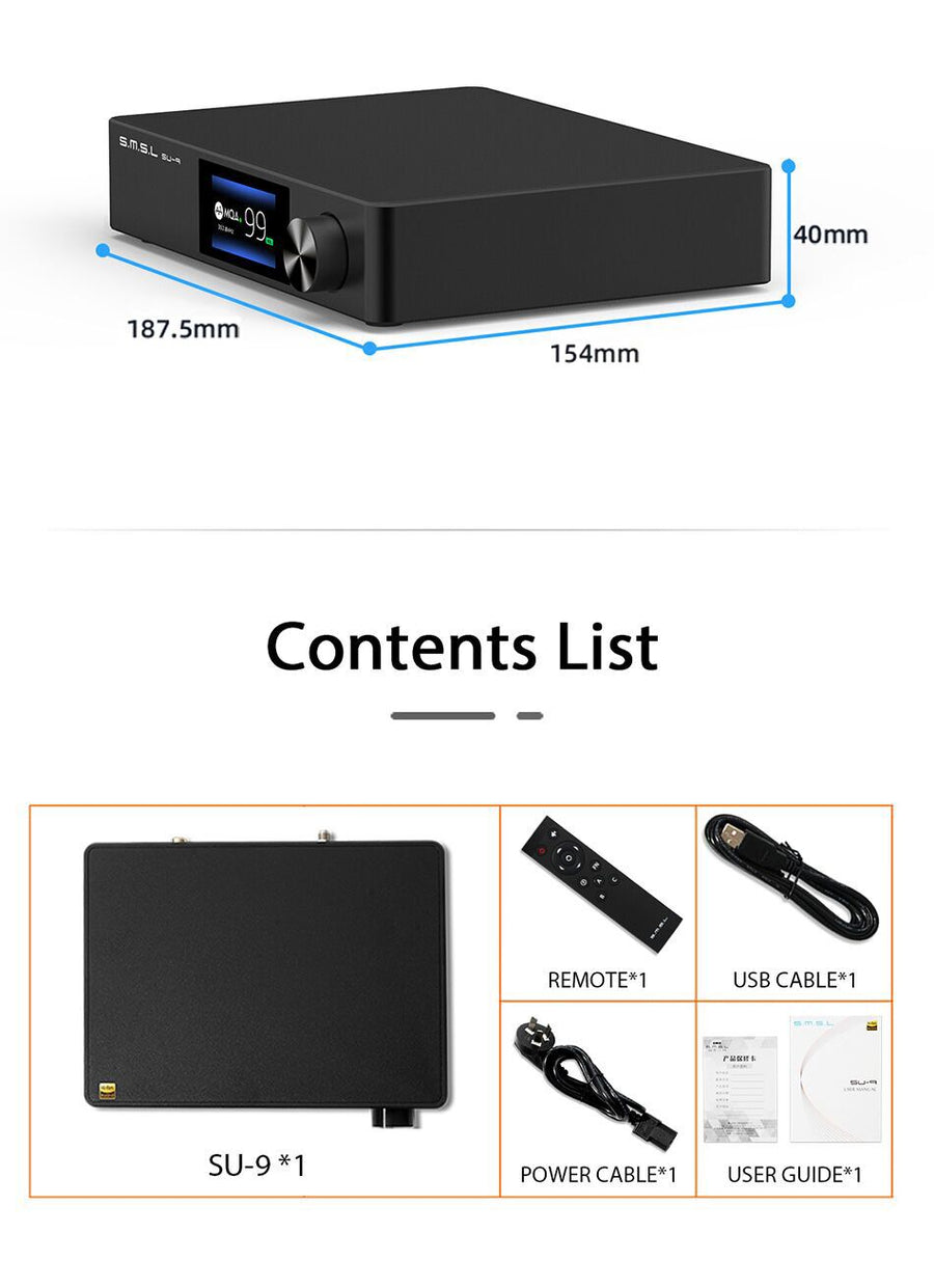 SMSL SU-9 Balanced MQA DAC – Apos