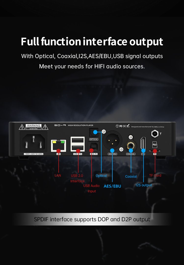 Apos Audio SMSL Streaming Media Player SMSL SD-9 HiFi Network Music Player (Apos Certified)