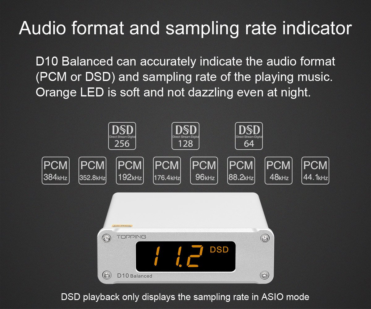 Apos Audio TOPPING DAC (Digital-to-Analog Converter) TOPPING D10 Balanced Desktop DAC (Apos Certified)