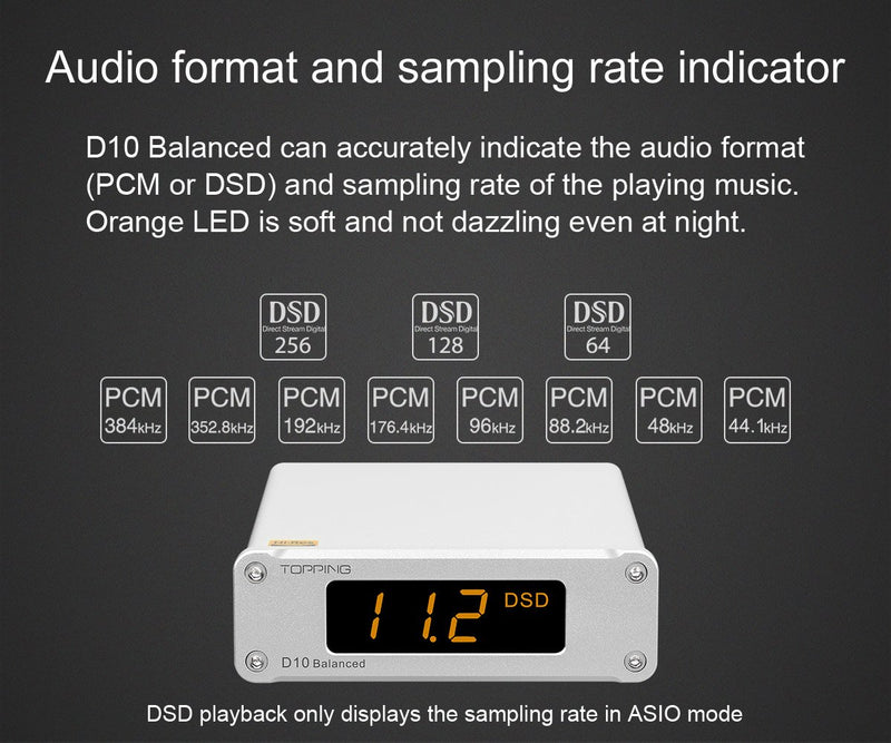 Apos Audio TOPPING DAC (Digital-to-Analog Converter) TOPPING D10 Balanced Desktop DAC (Apos Certified)