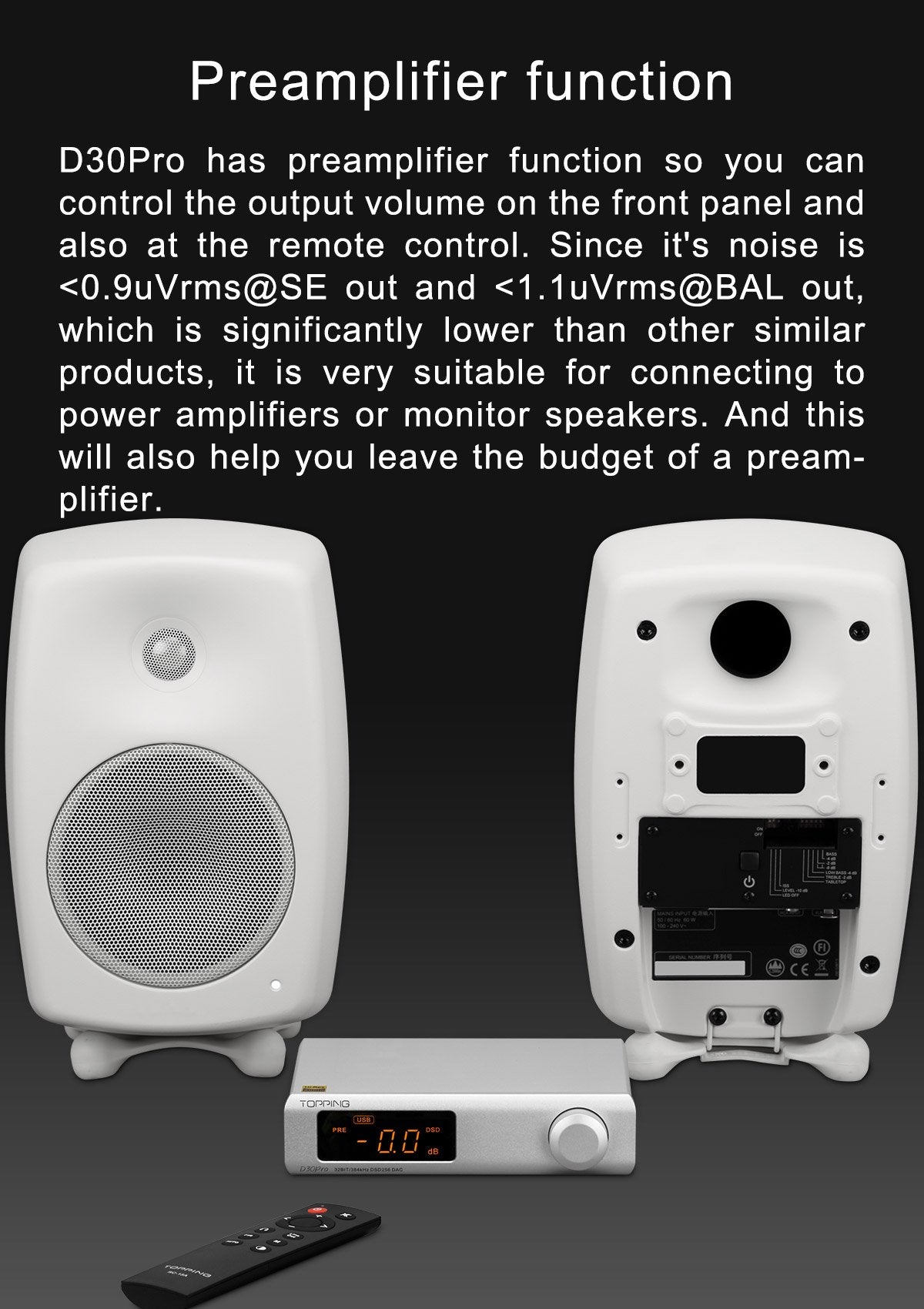 Apos Audio TOPPING DAC (Digital-to-Analog Converter) TOPPING D30 Pro Desktop DAC