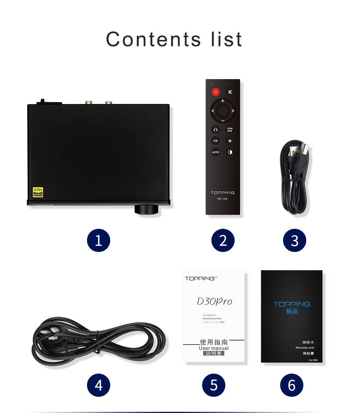 Apos Audio TOPPING DAC (Digital-to-Analog Converter) TOPPING D30 Pro Desktop DAC