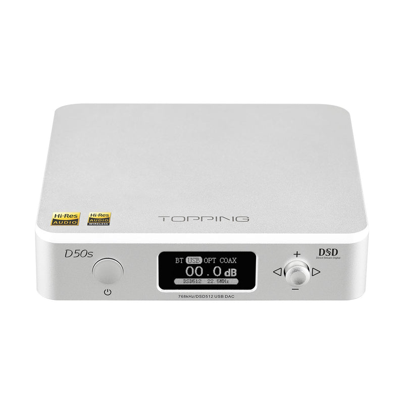 Apos Audio TOPPING DAC (Digital-to-Analog Converter) TOPPING D50s DAC (Apos Certified) Silver