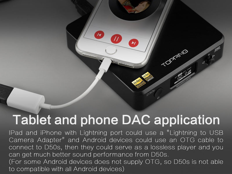 Apos Audio TOPPING DAC (Digital-to-Analog Converter) TOPPING D50s DAC (Apos Certified) Silver