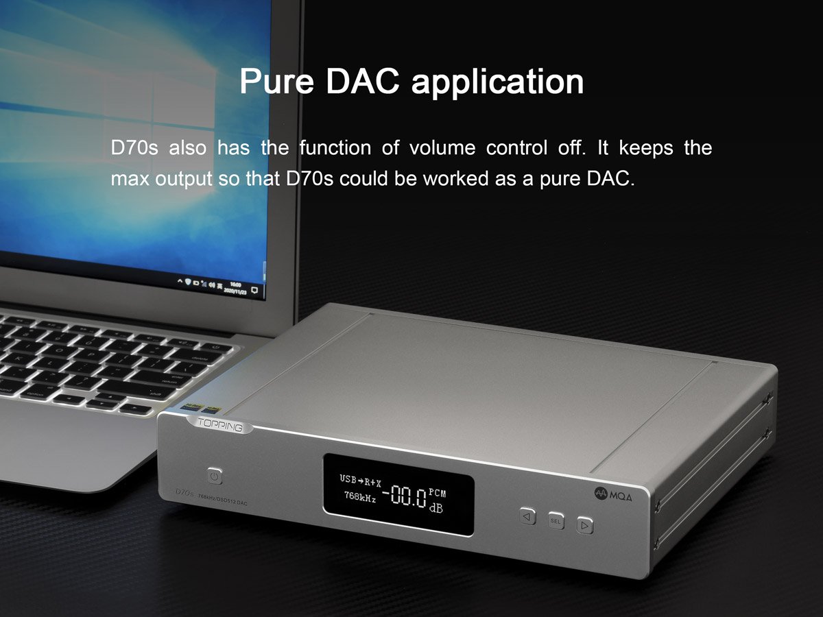 Apos Audio TOPPING DAC (Digital-to-Analog Converter) TOPPING D70s MQA DAC (Digital-to-Analog Converter)