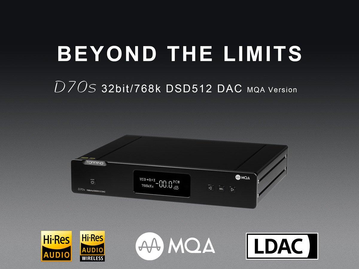 Apos Audio TOPPING DAC (Digital-to-Analog Converter) TOPPING D70s MQA DAC (Digital-to-Analog Converter)