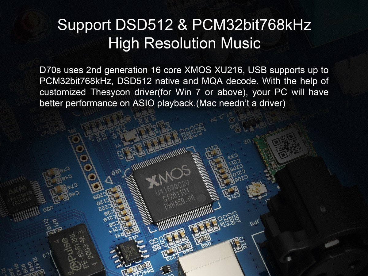 Apos Audio TOPPING DAC (Digital-to-Analog Converter) TOPPING D70s MQA DAC (Digital-to-Analog Converter)