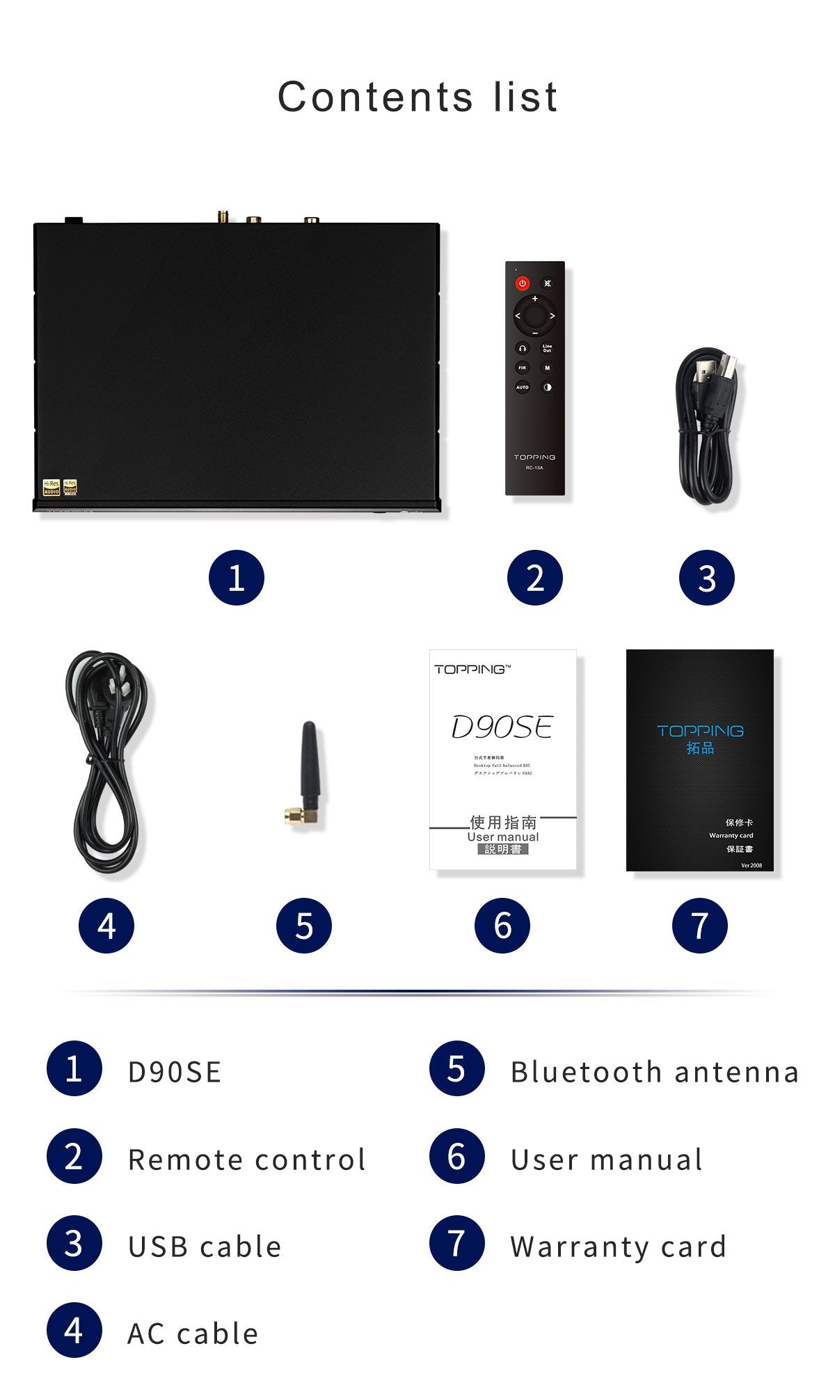 Apos Audio TOPPING DAC (Digital-to-Analog Converter) TOPPING D90SE DAC (Apos Certified)