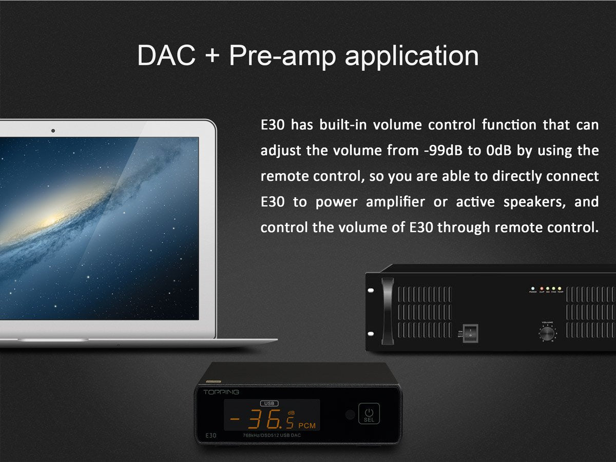 Apos Audio TOPPING DAC (Digital-to-Analog Converter) TOPPING E30 DAC (Apos Certified)