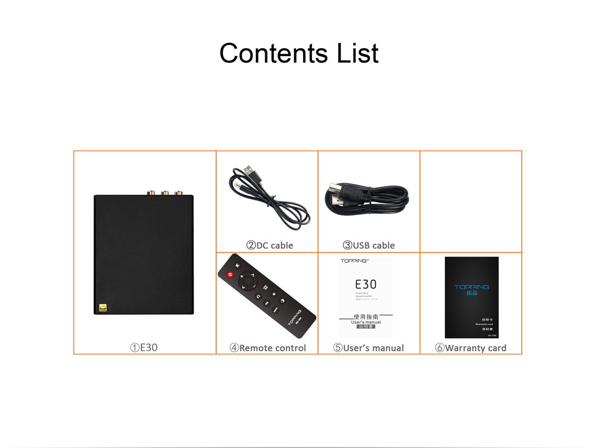 Apos Audio TOPPING DAC (Digital-to-Analog Converter) TOPPING E30 DAC (Digital-to-Analog-Convertor)