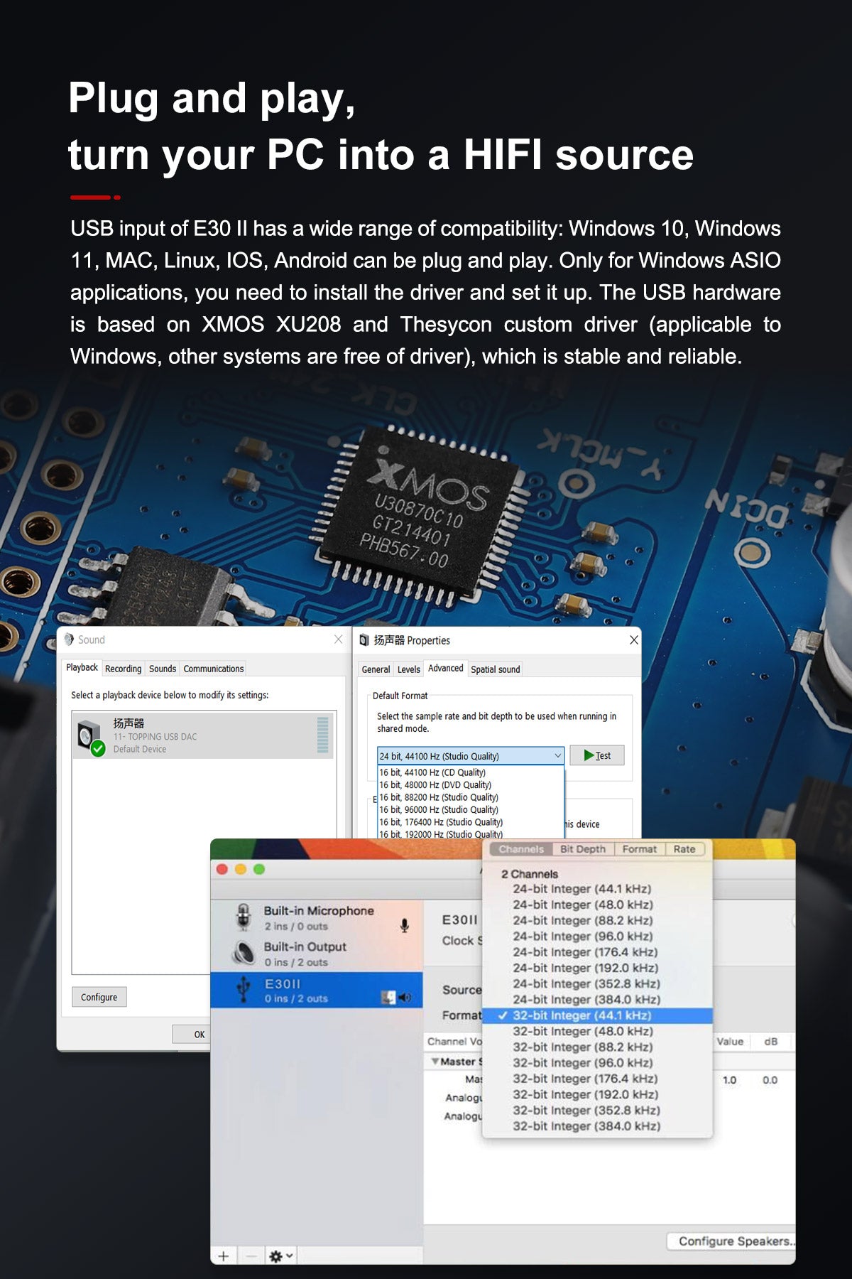 Apos Audio TOPPING DAC (Digital-to-Analog Converter) TOPPING E30 II DAC (Digital-to-Analog-Converter)