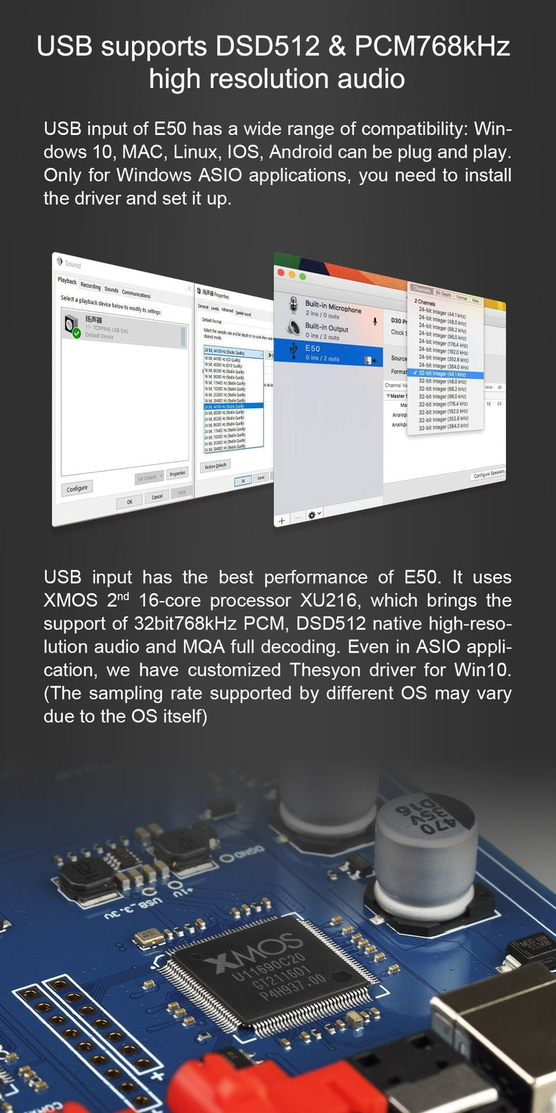 Apos Audio TOPPING DAC (Digital-to-Analog Converter) TOPPING E50 DAC (Apos Certified)