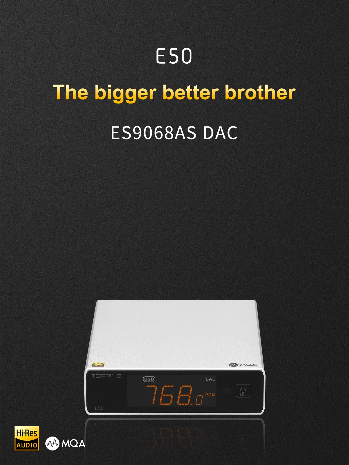 Apos Audio TOPPING DAC (Digital-to-Analog Converter) TOPPING E50 DAC (Digital-to-Analog-Convertor)