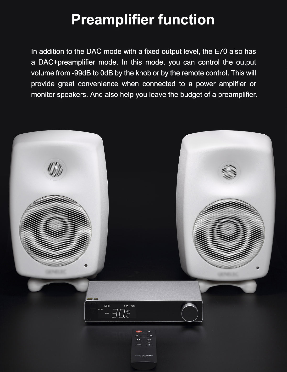 Apos Audio TOPPING DAC (Digital-to-Analog Converter) TOPPING E70 Desktop DAC (Digital-to-Analog-Convertor)