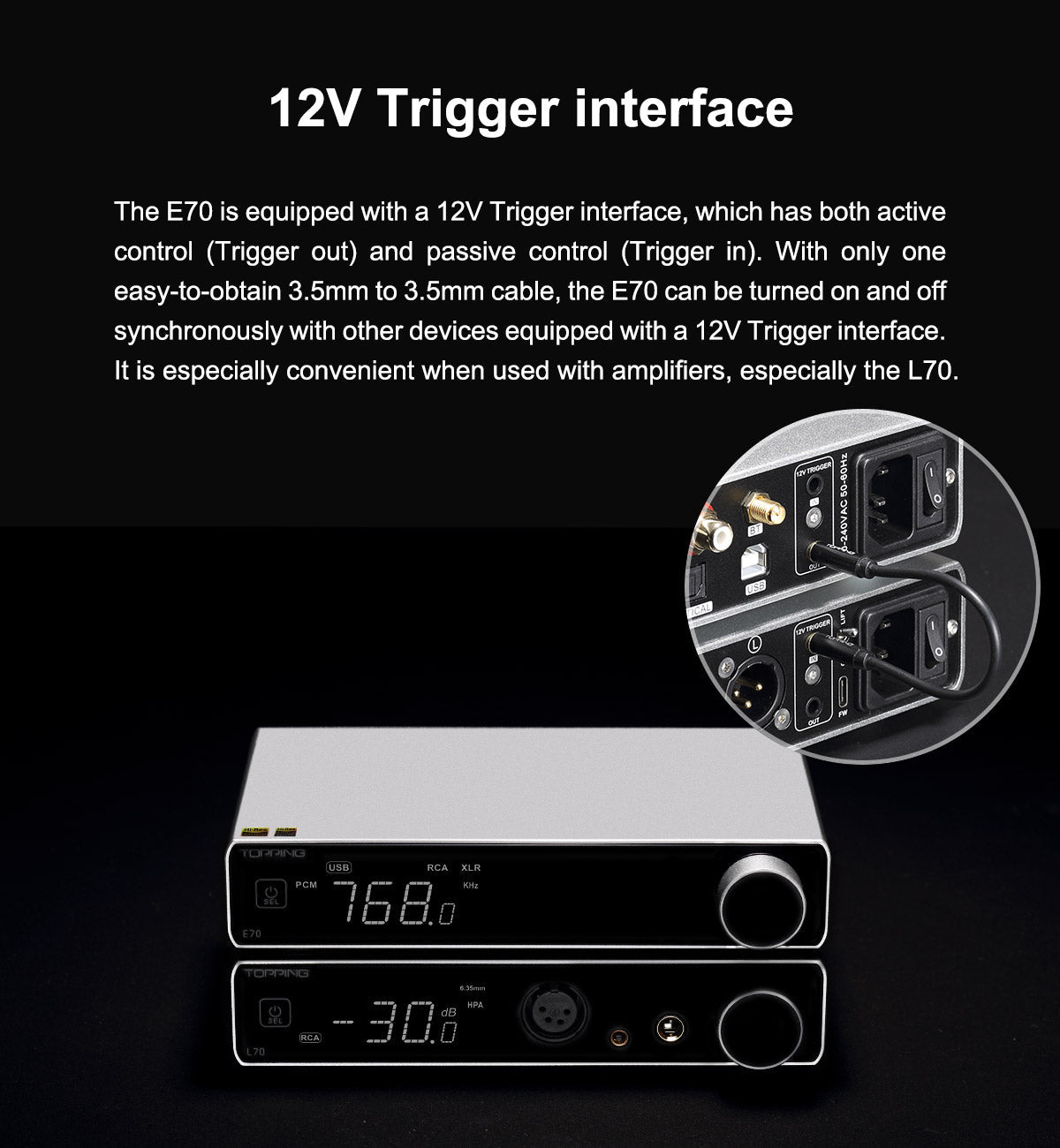 Apos Audio TOPPING DAC (Digital-to-Analog Converter) TOPPING E70 Desktop DAC (Digital-to-Analog-Convertor)