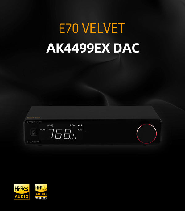 Apos Audio TOPPING DAC (Digital-to-Analog Converter) TOPPING E70 VELVET AK4499EX Desktop DAC (Digital-to-Analog-Convertor)