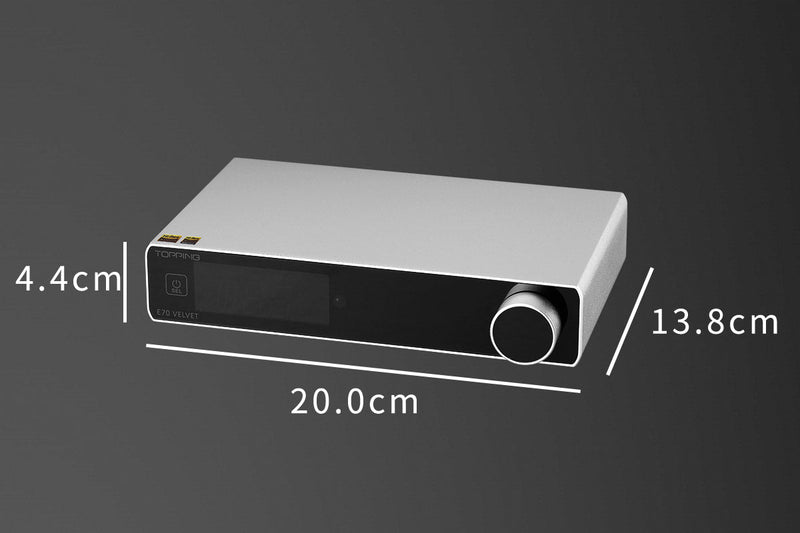 Apos Audio TOPPING DAC (Digital-to-Analog Converter) TOPPING E70 VELVET AK4499EX Desktop DAC (Digital-to-Analog-Convertor)