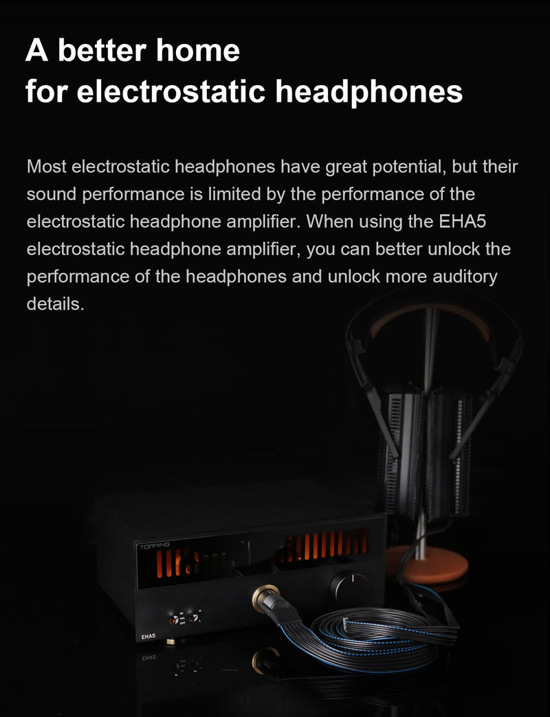 TOPPING EHA5 Electrostatic Headphone Amplifier – Apos