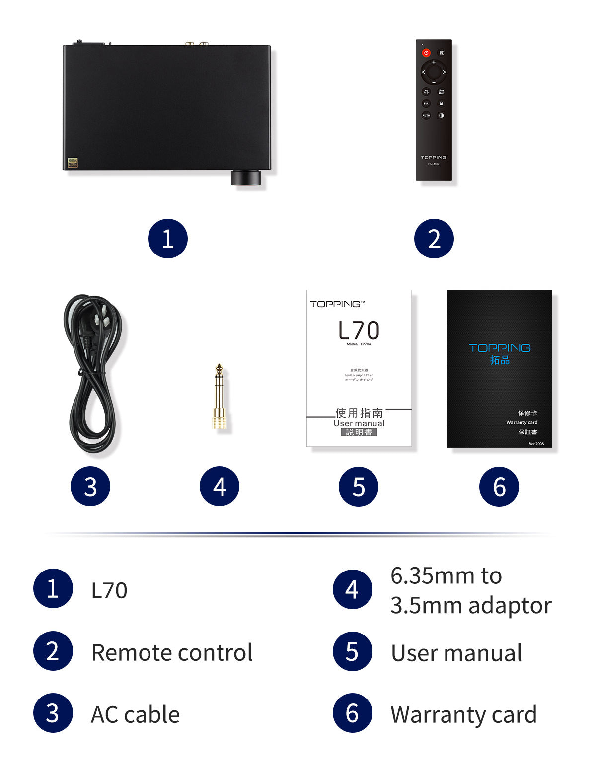 Apos Audio TOPPING Headphone Amp TOPPING L70 Fully Balanced NFCA Headphone Amplifier