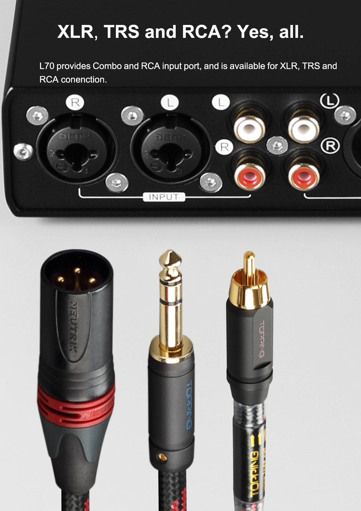 Apos Audio TOPPING Headphone Amp TOPPING L70 Fully Balanced NFCA Headphone Amplifier