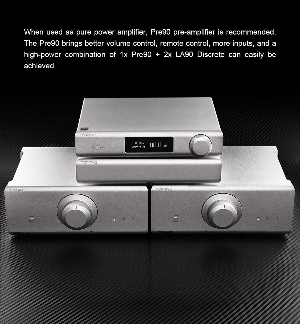 Apos Audio TOPPING Headphone Amp TOPPING LA90 Discrete NFCA Power Amplifier / LA90 Power Amplifier