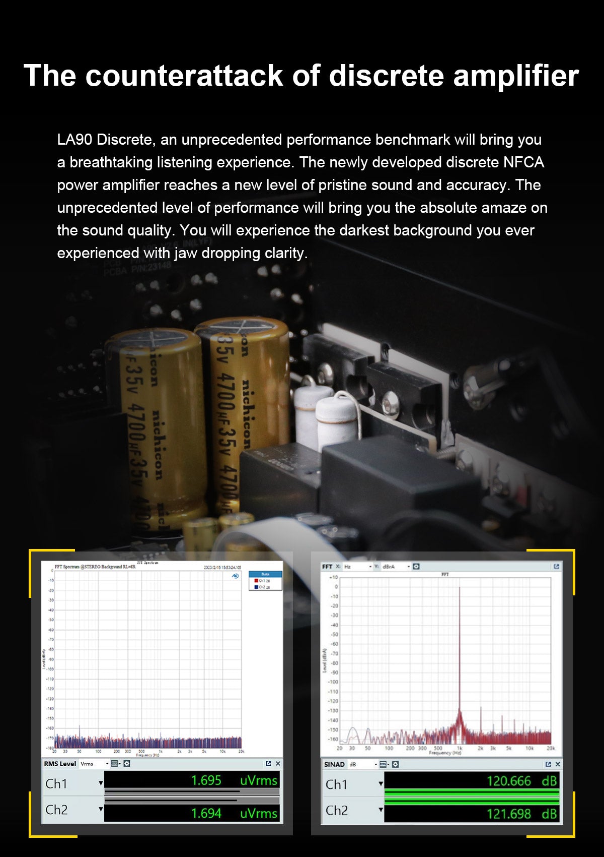 Apos Audio TOPPING Headphone Amp TOPPING LA90 Discrete NFCA Power Amplifier / LA90 Power Amplifier