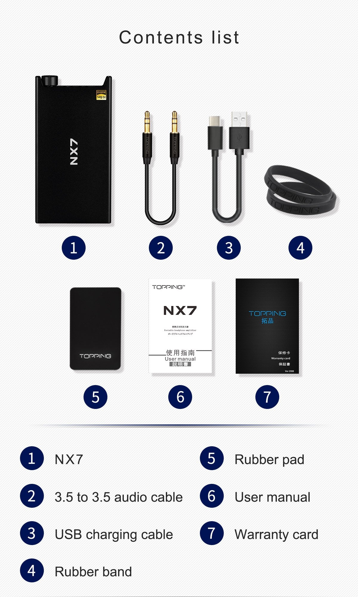 Apos Audio TOPPING Headphone Amp TOPPING NX7 Portable Headphone Amplifier